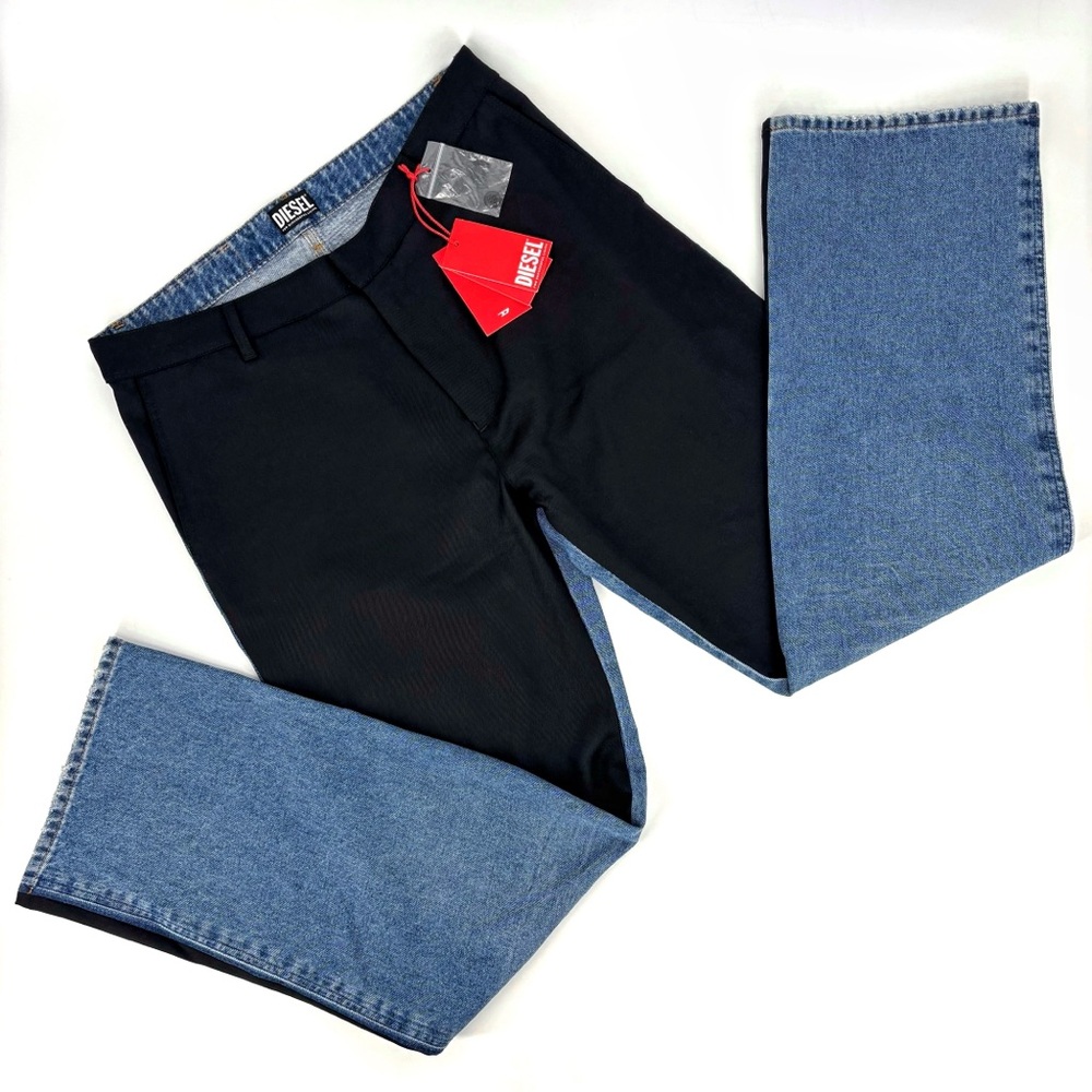 Diesel NWT P-Haku Two-Tone Trouser Jeans, Ital 50, US 34/Large
